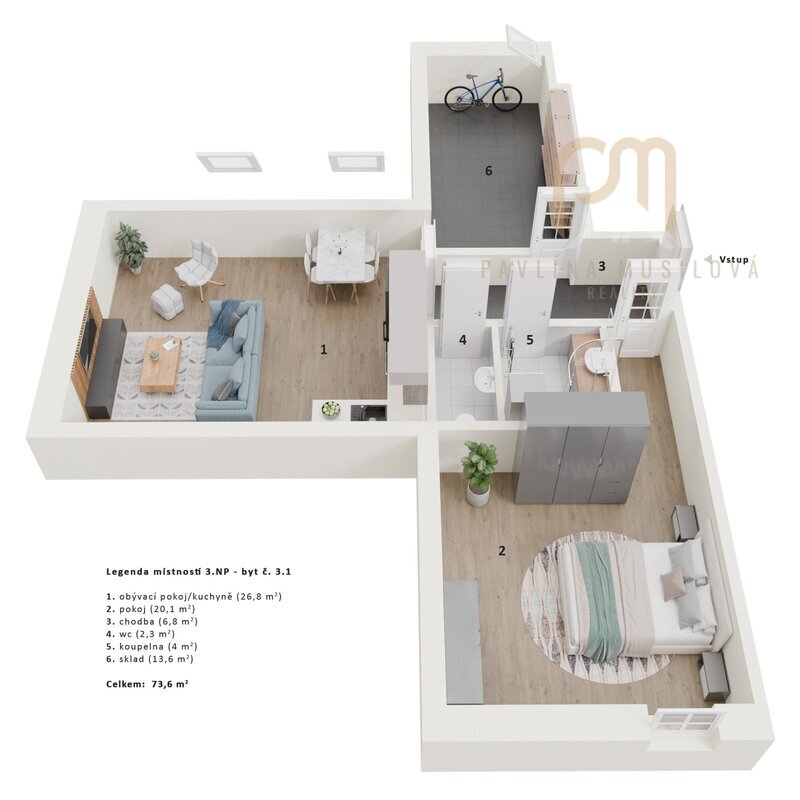 Prodej nemovitosti s projektem přestavby na 9 bytových jednotek, Frýdava u Lipna, pozemky 1 191 m²