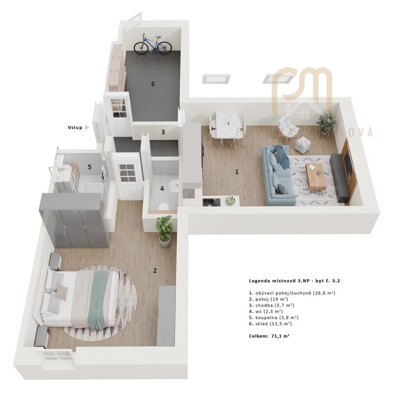 Prodej nemovitosti s projektem přestavby na 9 bytových jednotek, Frýdava u Lipna, pozemky 1 191 m²