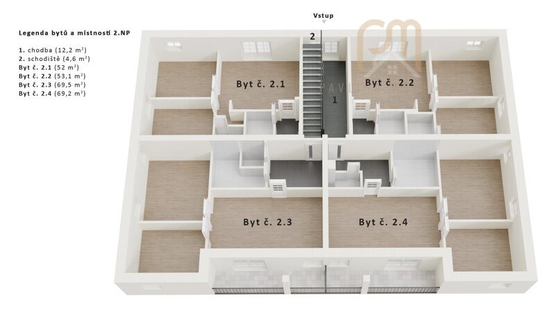 Prodej nemovitosti s projektem přestavby na 9 bytových jednotek, Frýdava u Lipna, pozemky 1 191 m²