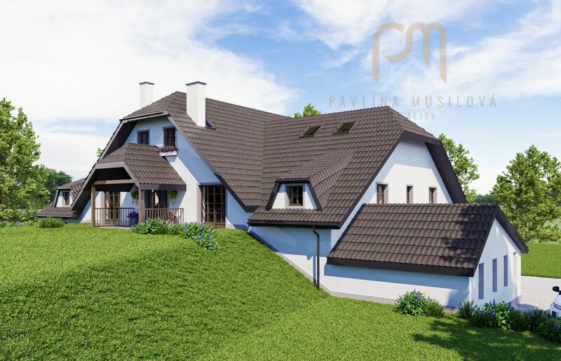 Prodej nemovitosti s projektem přestavby na 9 bytových jednotek, Frýdava u Lipna, pozemky 1 191 m²